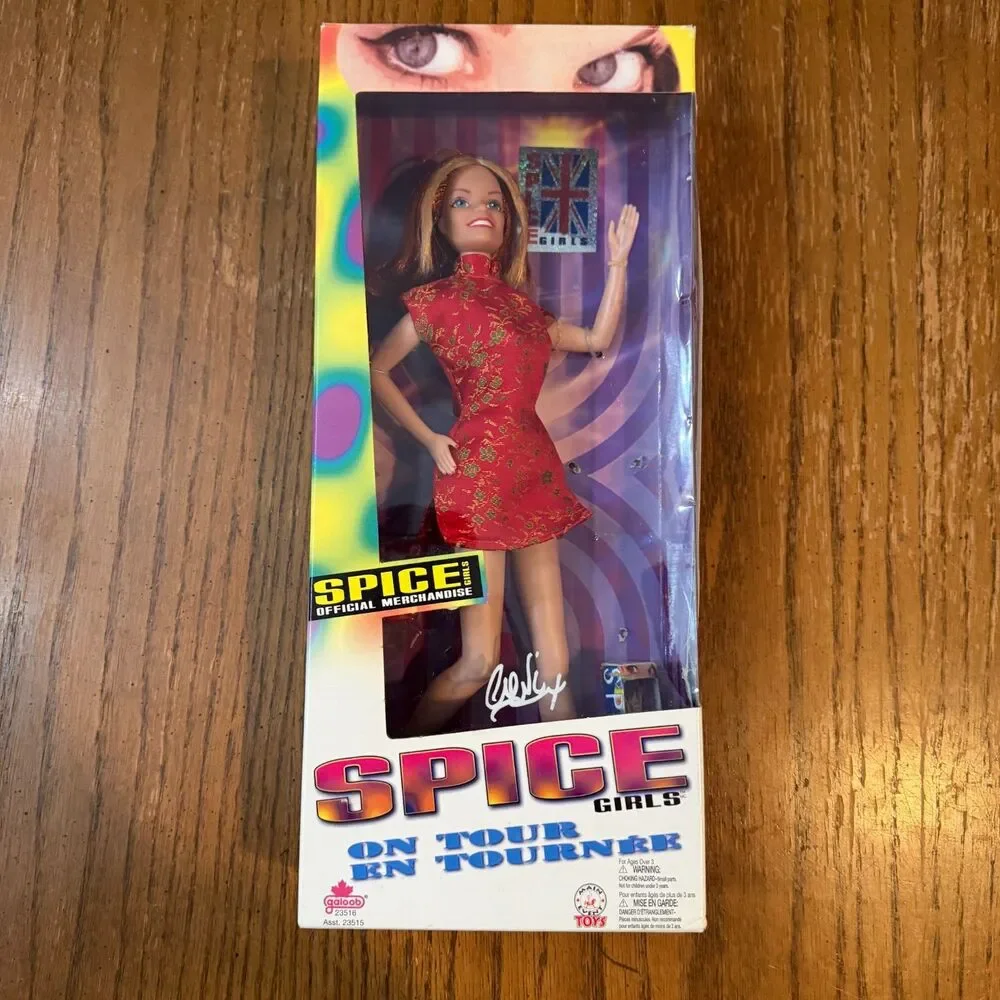 1998 Spice Girls Geri Halliwell Ginger Spice On Tour Doll Galoob NRFB New
